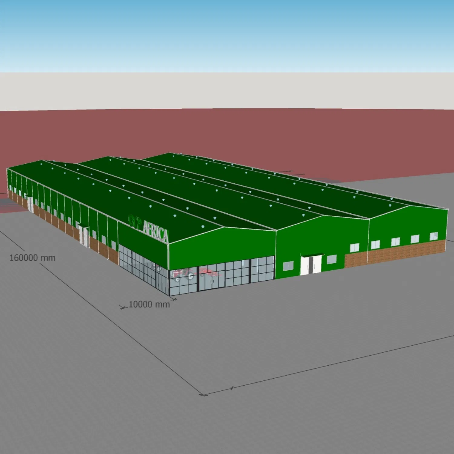 Prefabricated Metal Frame Factory Building Construction; Agricultural Steel Structure Building