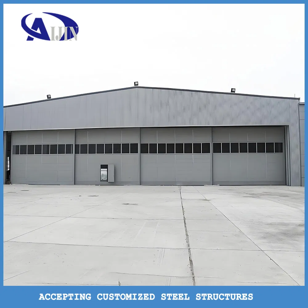 Customized Modern Prefabricated Steel Aircraft Hangar, New Self-Storage Clear Span Hangar Facility for Private Jet Hangar