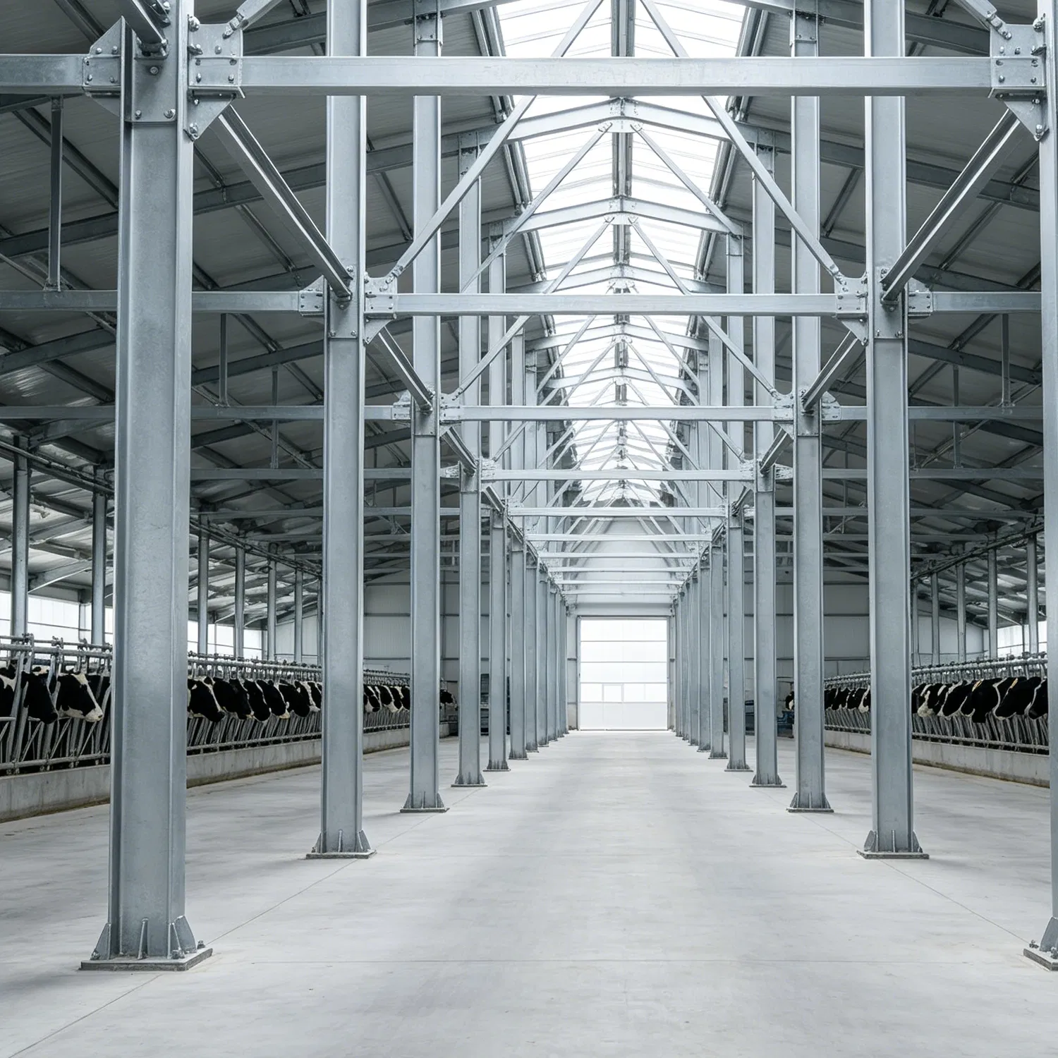 Advanced Prefabricated Low Carbon H Beam Light Steel Structure Workshop for Enhanced Dairy Production