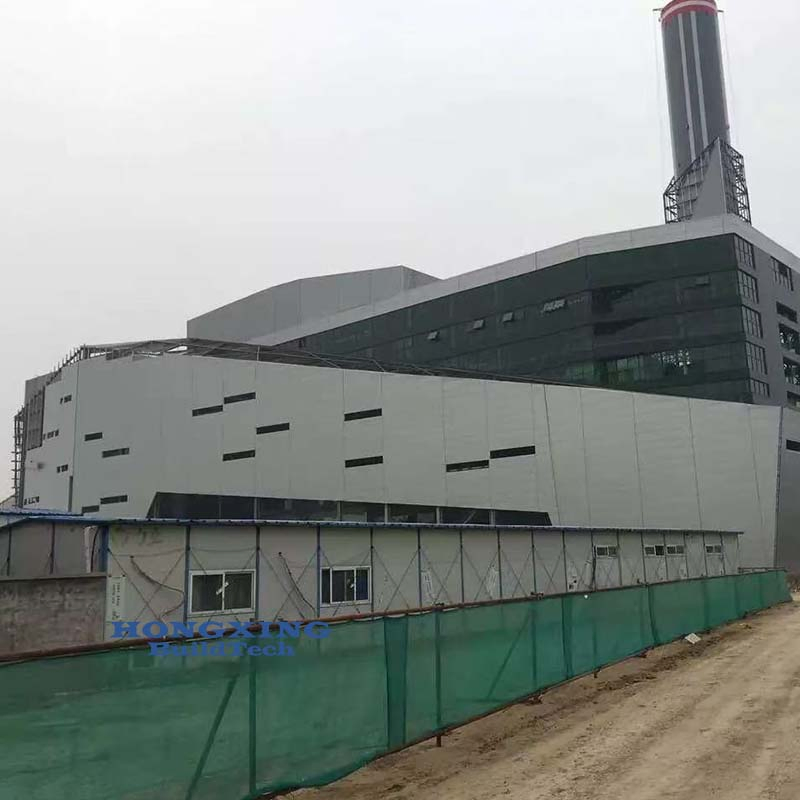 Prefabricated Steel Workshop Building Steel Structure Waste Recycling &amp; Burn Plant