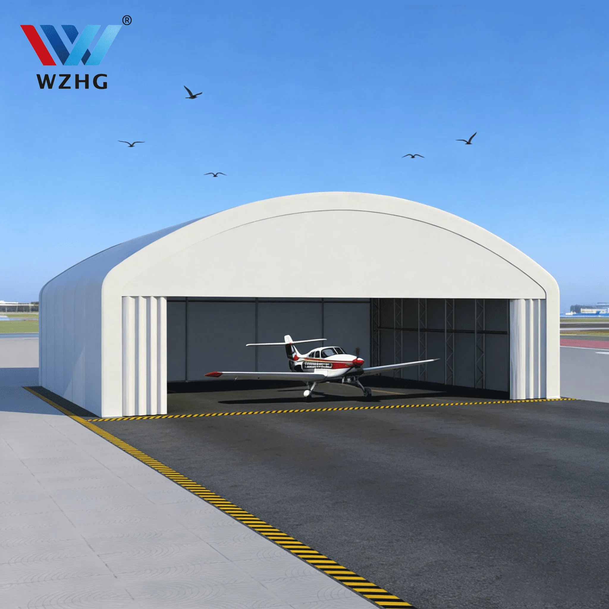 Wide Span Steel Structure Aircraft Hangar for Storage and Maintenance with Clear Span Design and Heavy-Duty Construction