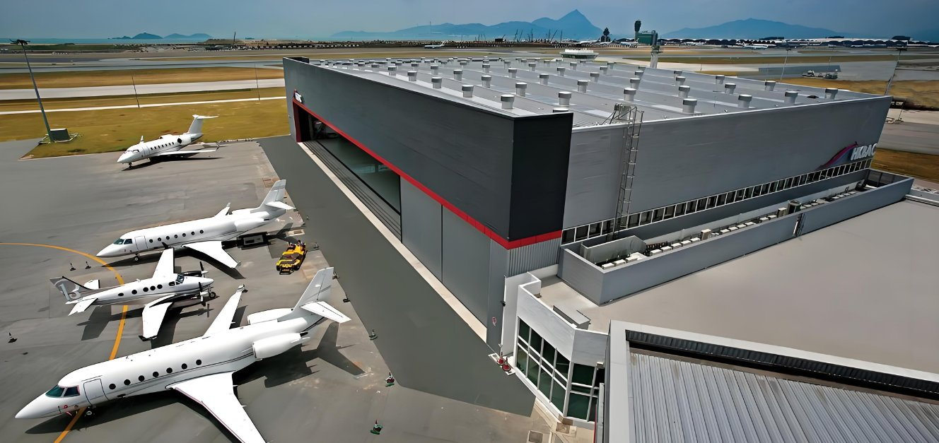 Column-Free Large Span Steel Structure Aircraft Hangar and Heavy Equipment Storage Facility