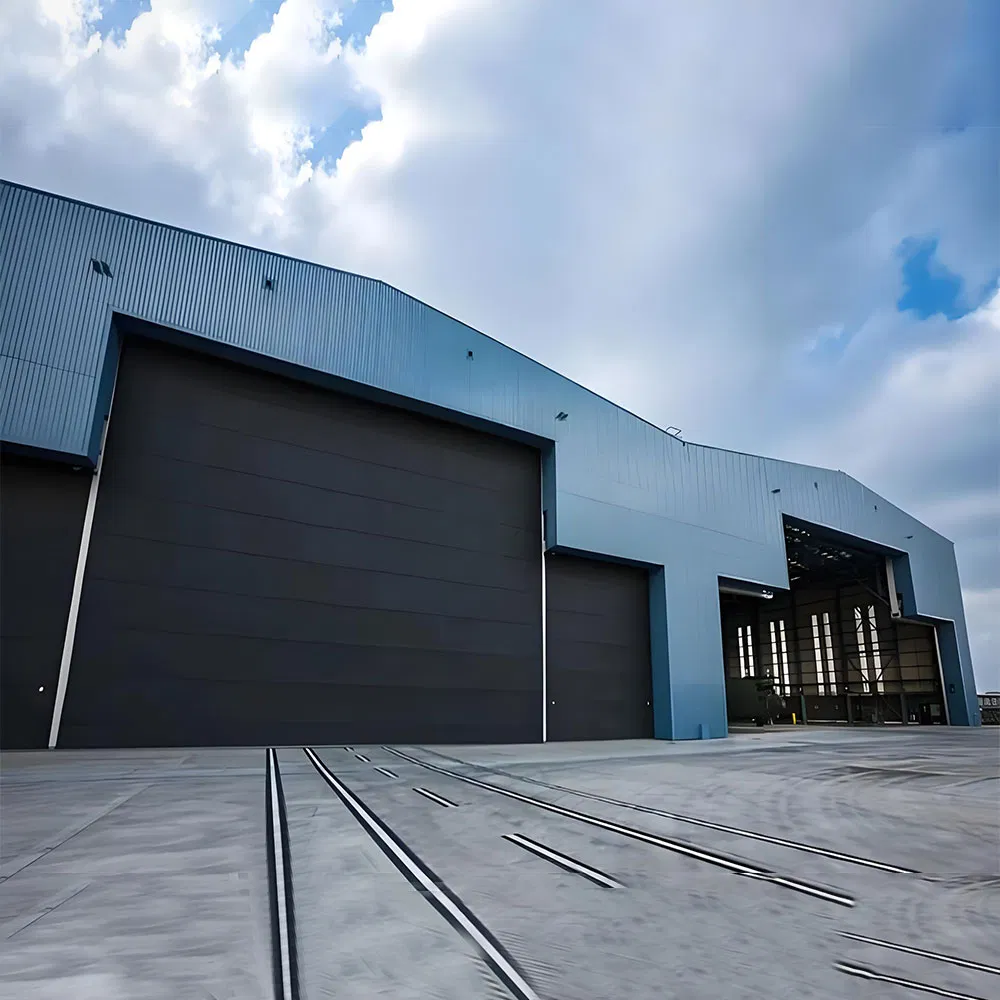 Q355 Steel Grade Aircraft Storage Hangar, Colorbond Cladding Prefab Maintenance Facility