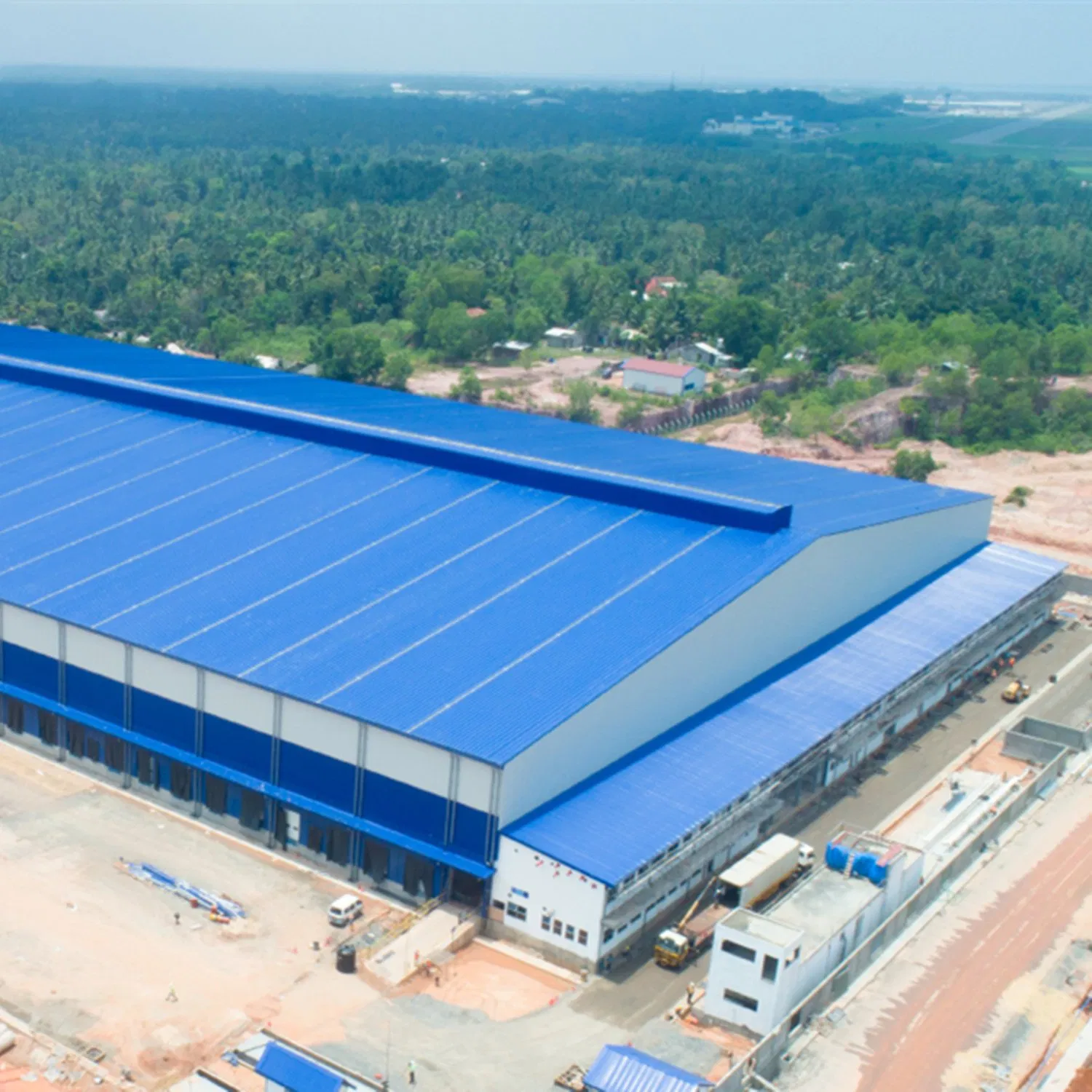 Prefab Industrial Building Steel Structure Workshop Processing Plant with Crane