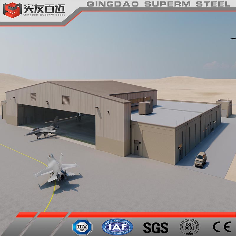 Customized Metal Frame Building Construction Prefabricated Steel Structure Hangar