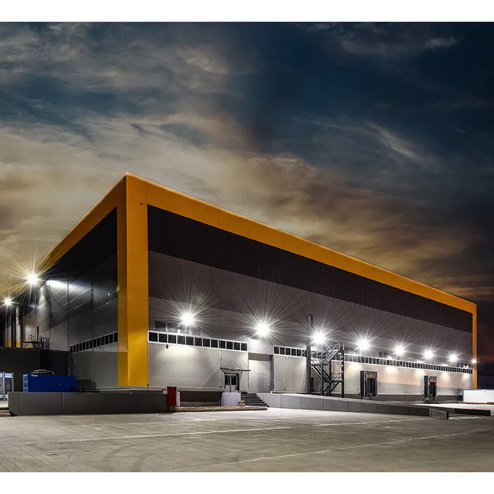 Large Prefabricated Quick Assembly Steel Industrial Prefabricated Metal Prefab Factory Building Workshop Shed Beam Hangar Warehouse Structure Workshop