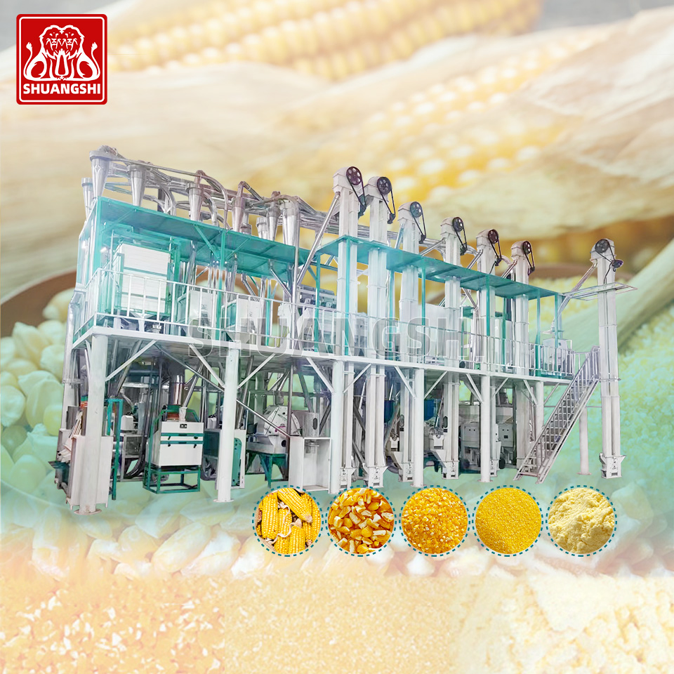 Heavy Duty Industrial Whole Corn Maize Milling Grain Grind Flour Hammer Roller Mill Plant Machine Production Line for Maize