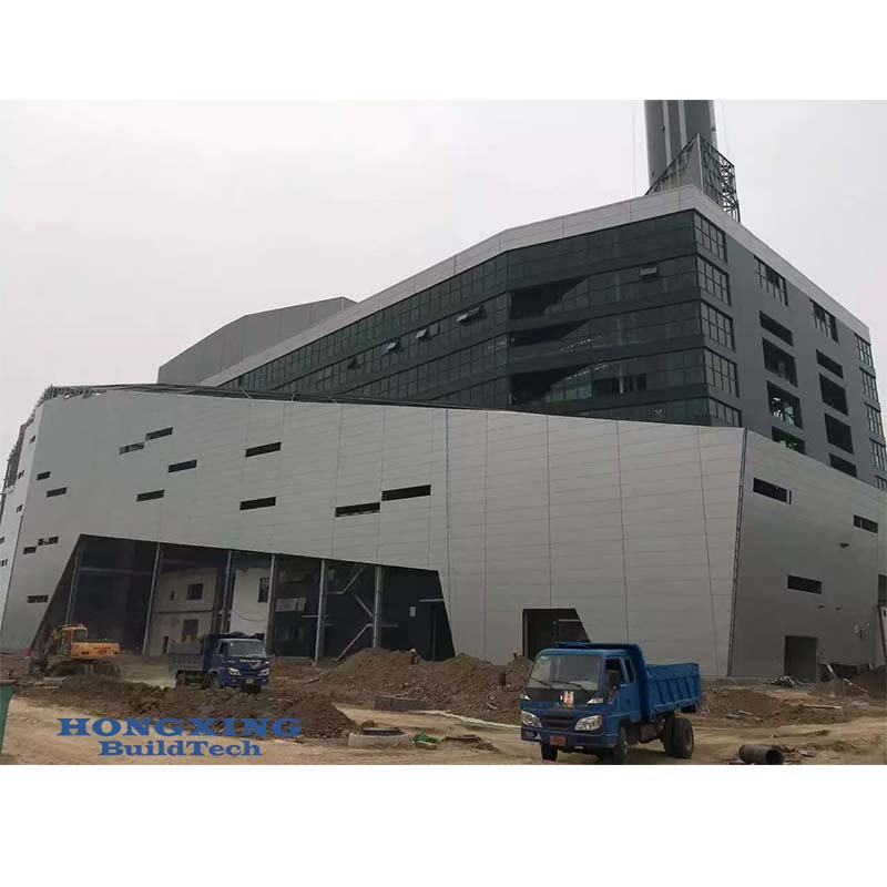 Prefabricated Steel Workshop Building Steel Structure Waste Recycling &amp; Burn Plant