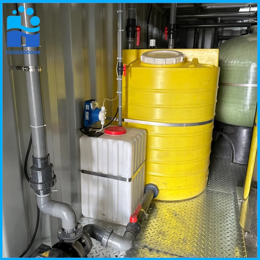 Heavy-Duty 15tons/H Containerized Reverse Osmosis System for Seawater Salt Water Desalination Water Treatment Plant in Farm Irrigation Projects