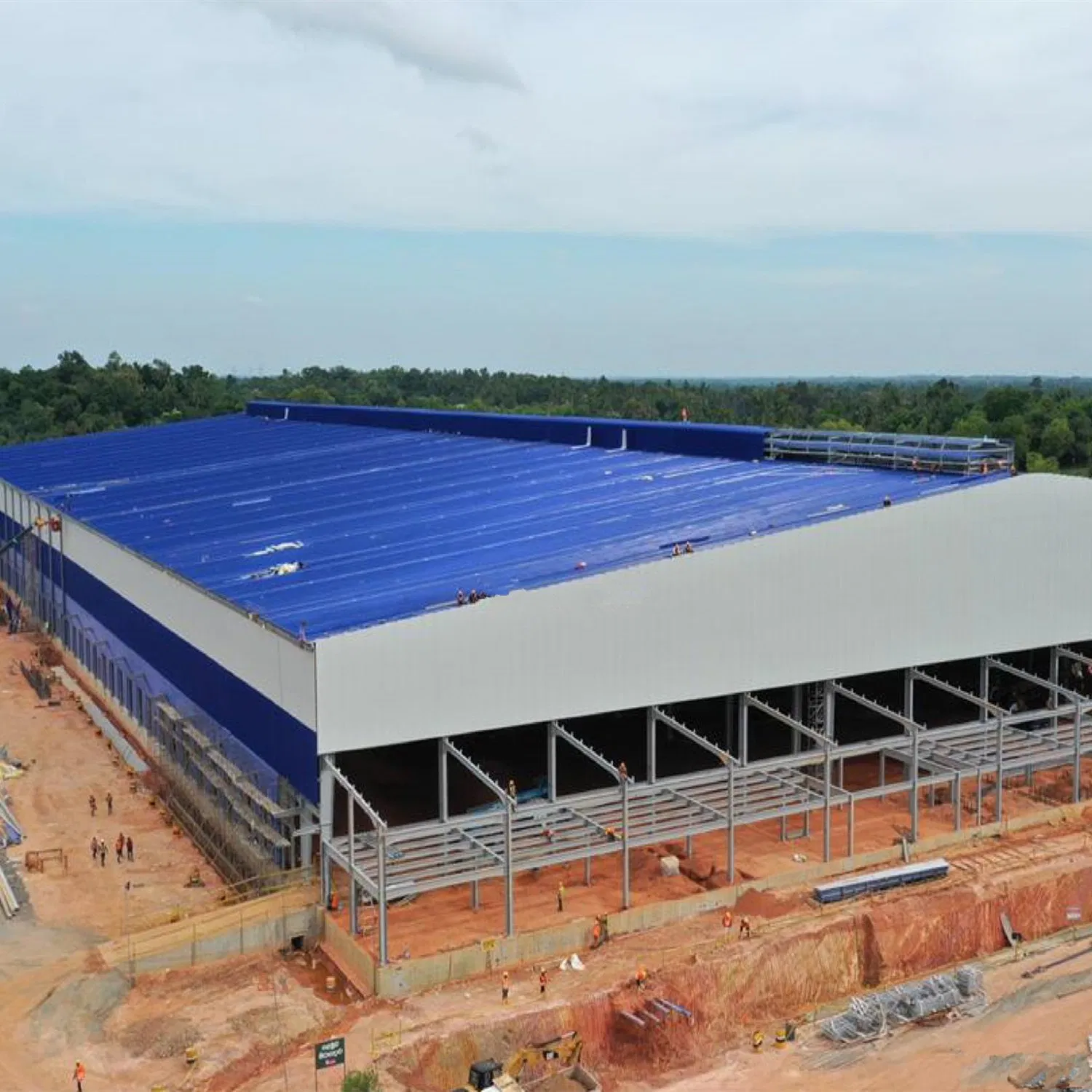 Prefab Industrial Building Steel Structure Workshop Processing Plant with Crane