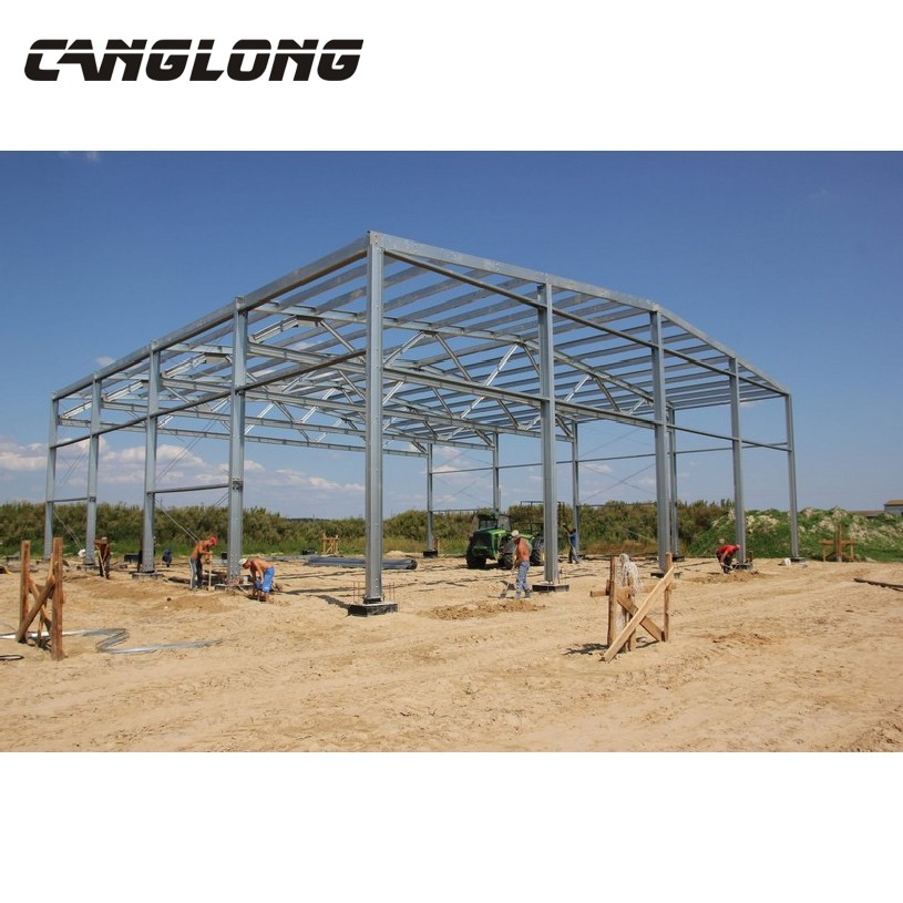 Prefabricated Design Fabric Multipurpose Modular Galvanized Steel Frame Structure Manufacturing Workshop Plant