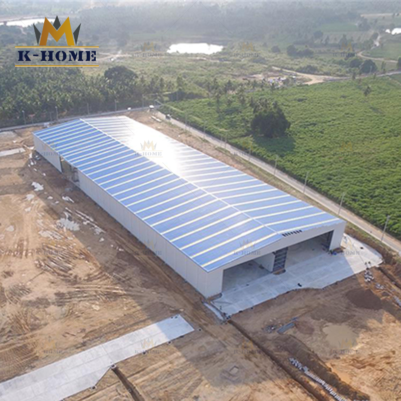 Pre-Engineered Insulated Steel Space Frame Buildings of Peb Structure with Solar Panels