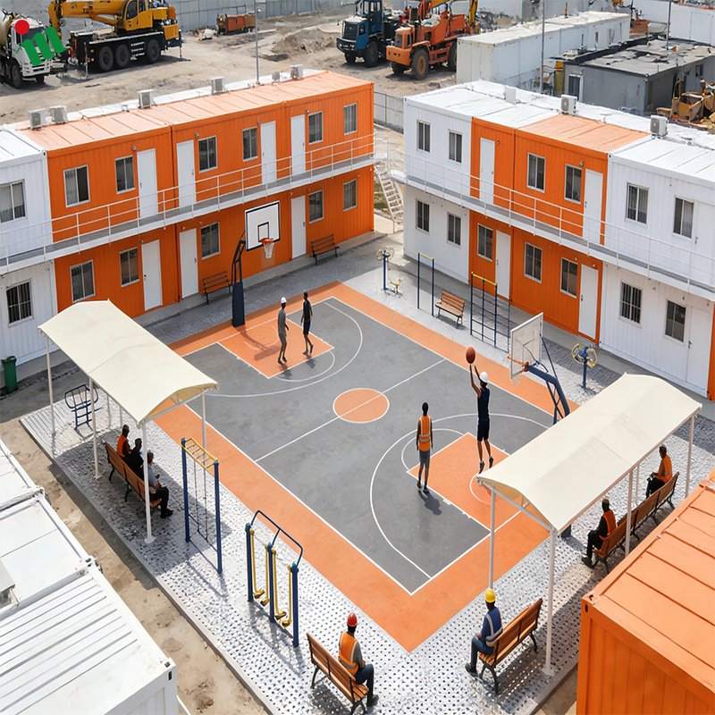 Prefabricated Steel House Light Steel Structure Metal Frame Office Commercial Building Construction