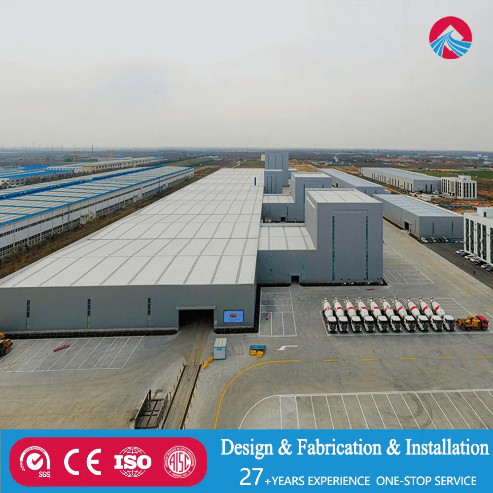 Prefab Steel Structure Workshop Warehouse Hall Metal Commercial Shed Prefabricated Building Construction