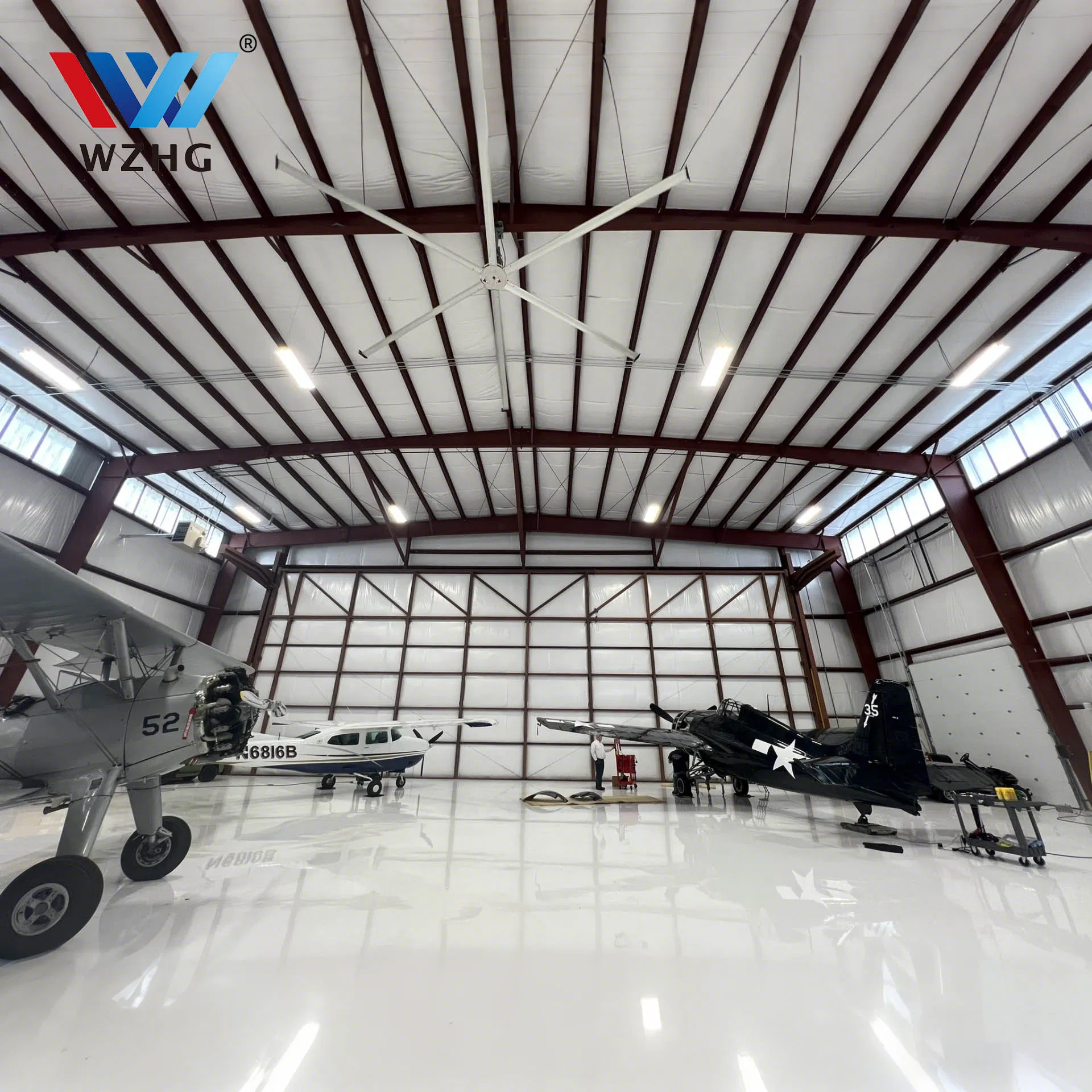 Wide Span Steel Structure Aircraft Hangar for Storage and Maintenance with Clear Span Design and Heavy-Duty Construction