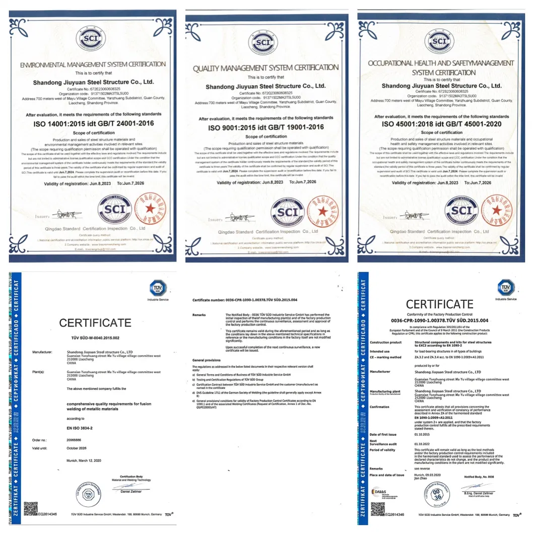 Quality Certificates