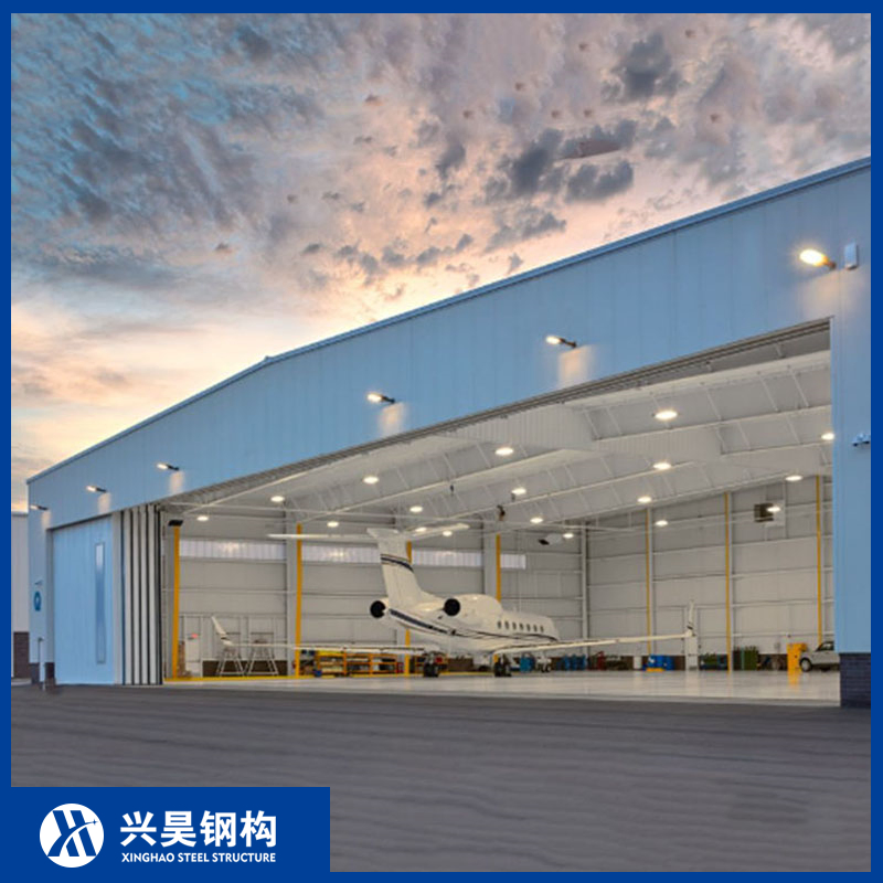Customized Prefabricated Steel Structure Building Aircraft Hangar for Car Showroom and Train Station and Hangar and Bridge and Stadium