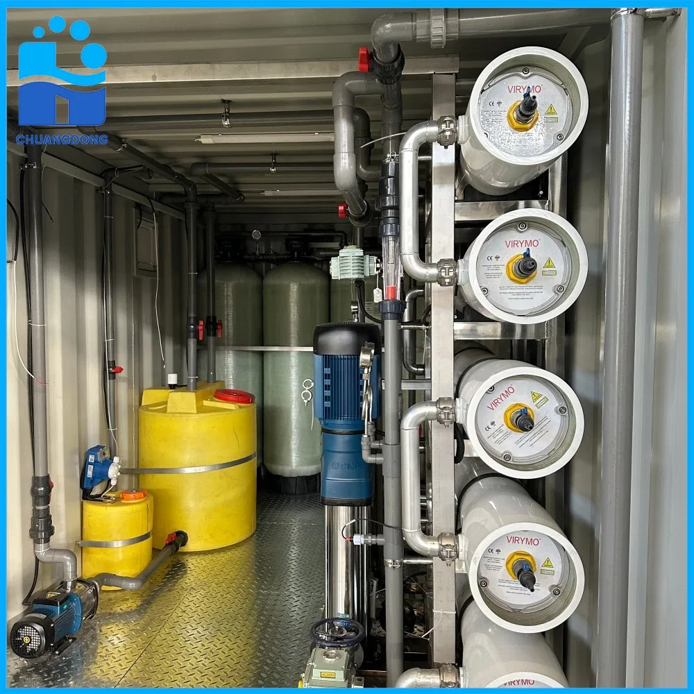 Heavy-Duty 15tons/H Containerized Reverse Osmosis System for Seawater Salt Water Desalination Water Treatment Plant in Farm Irrigation Projects