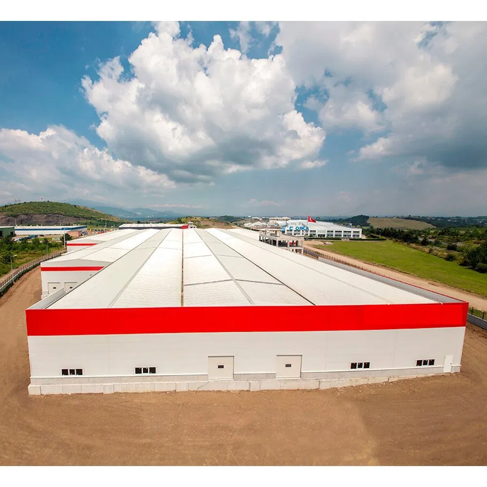 Large Prefabricated Quick Assembly Steel Industrial Prefabricated Metal Prefab Factory Building Workshop Shed Beam Hangar Warehouse Structure Workshop