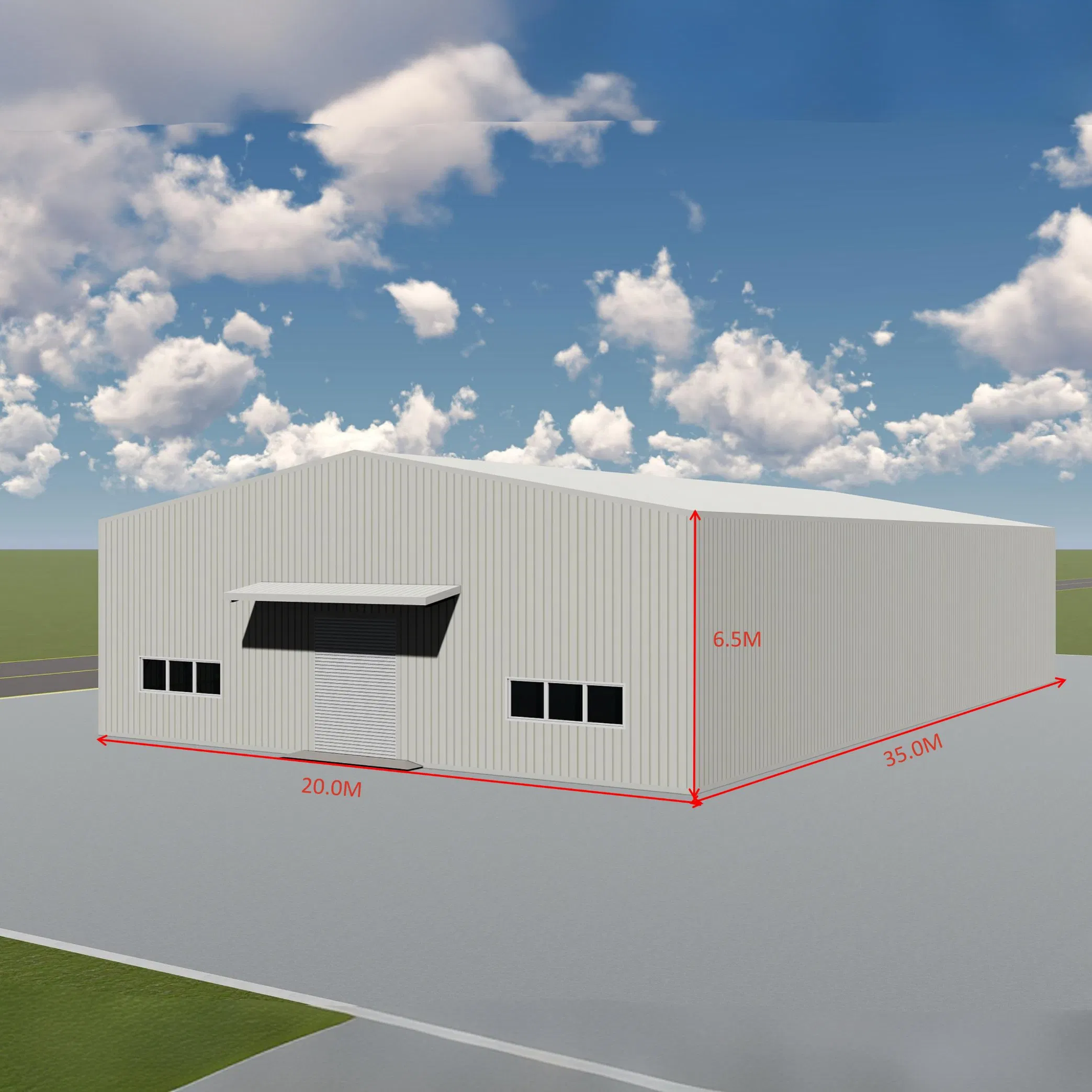 Free Design, Customized, Prefabricated Steel Structure, Suitable for Industy and Commercial Buildings