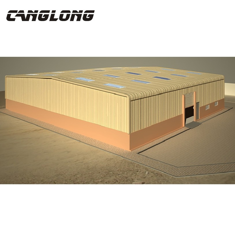Prefabricated Design Fabric Multipurpose Modular Galvanized Steel Frame Structure Manufacturing Workshop Plant