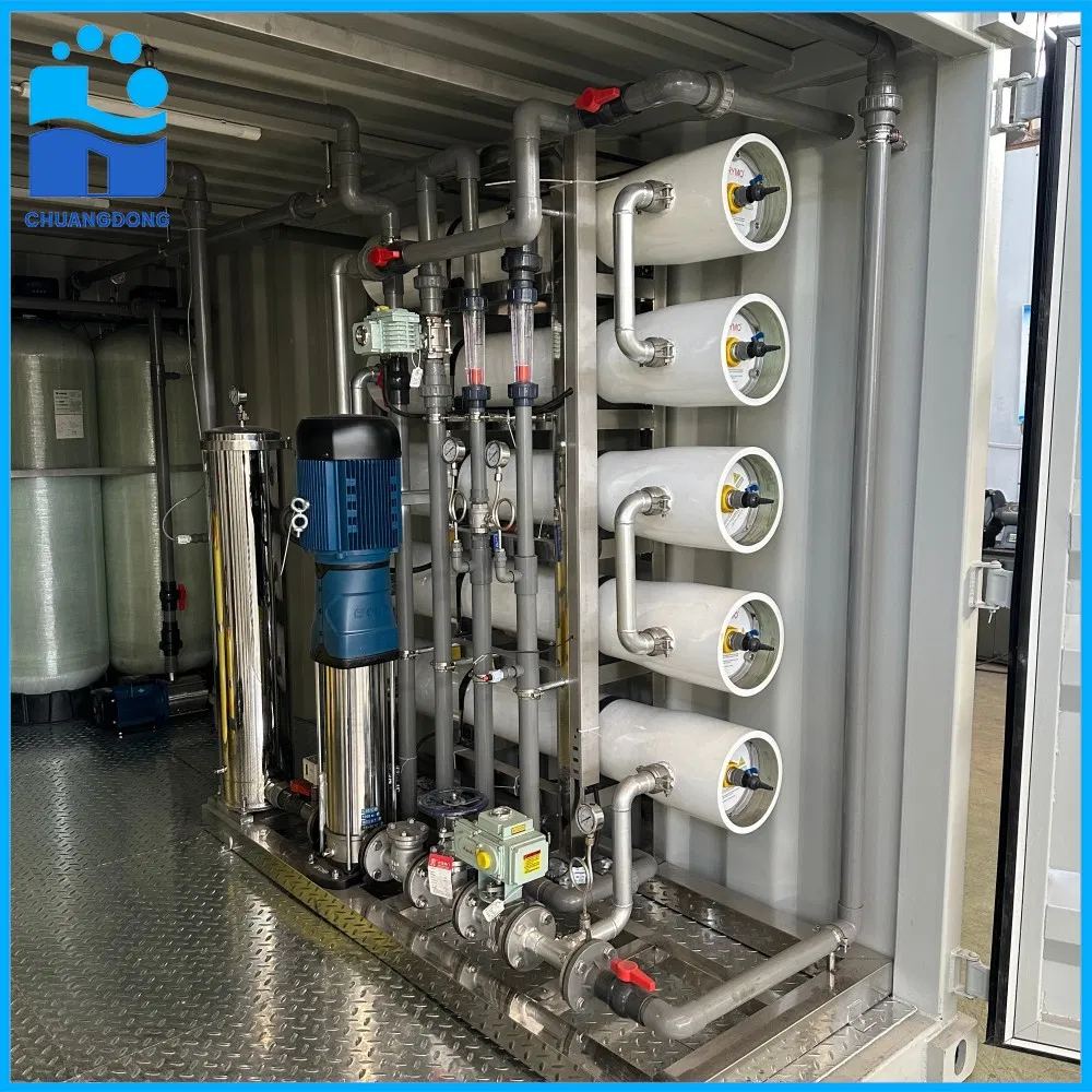 Heavy-Duty 15tons/H Containerized Reverse Osmosis System for Seawater Salt Water Desalination Water Treatment Plant in Farm Irrigation Projects