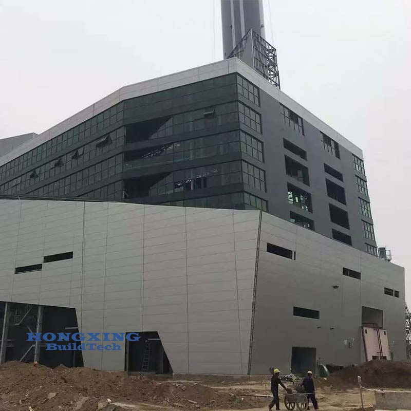 Prefabricated Steel Workshop Building Steel Structure Waste Recycling &amp; Burn Plant