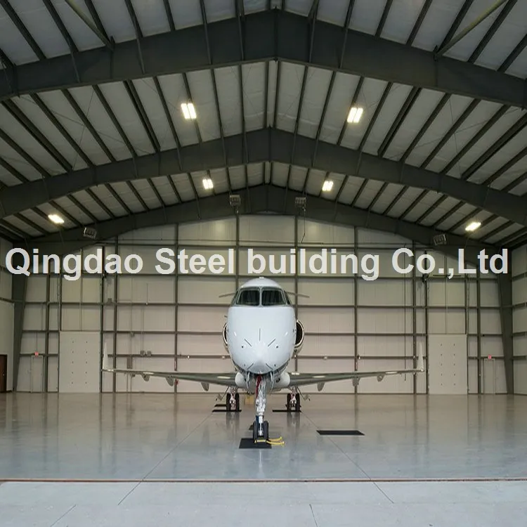 Steel aircraft hangar