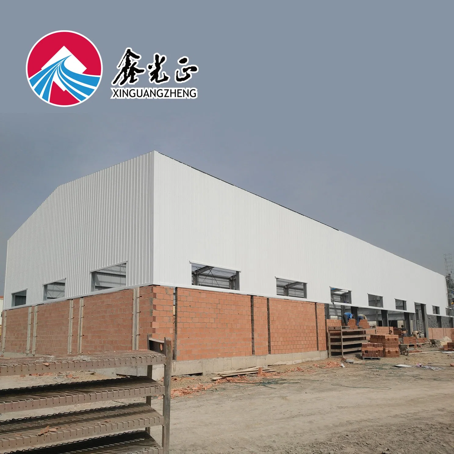 Algeria Q355b Warehouse Steel Structure Hangar Ceramic Factory Prefabricated Building