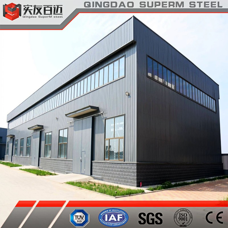 Steel Structure Workshop with Crane for Tire/Marble/Slaughter/Steel Production and Processing