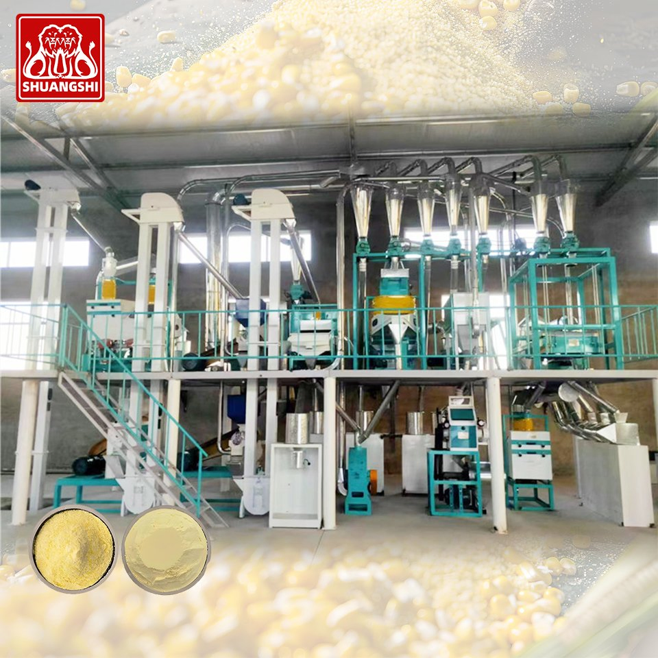 Heavy Duty Industrial Whole Corn Maize Milling Grain Grind Flour Hammer Roller Mill Plant Machine Production Line for Maize