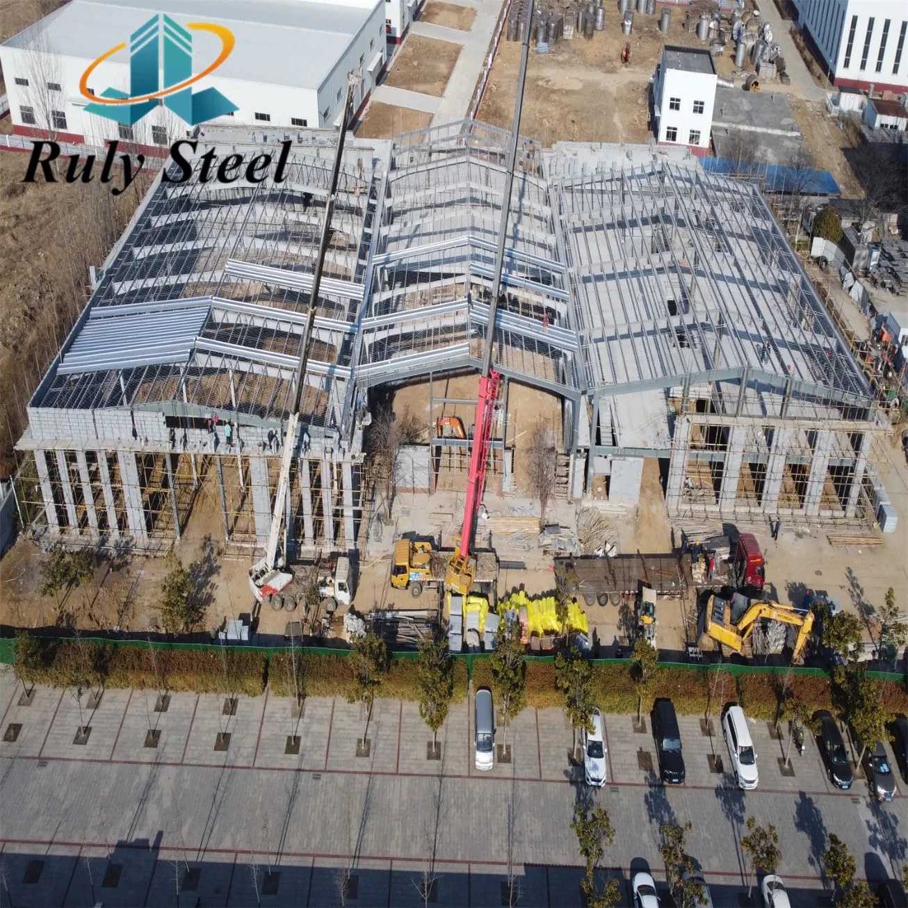 Multi-Span Steel Structure Buildings/Modern Industrial Prefab Steel Structures