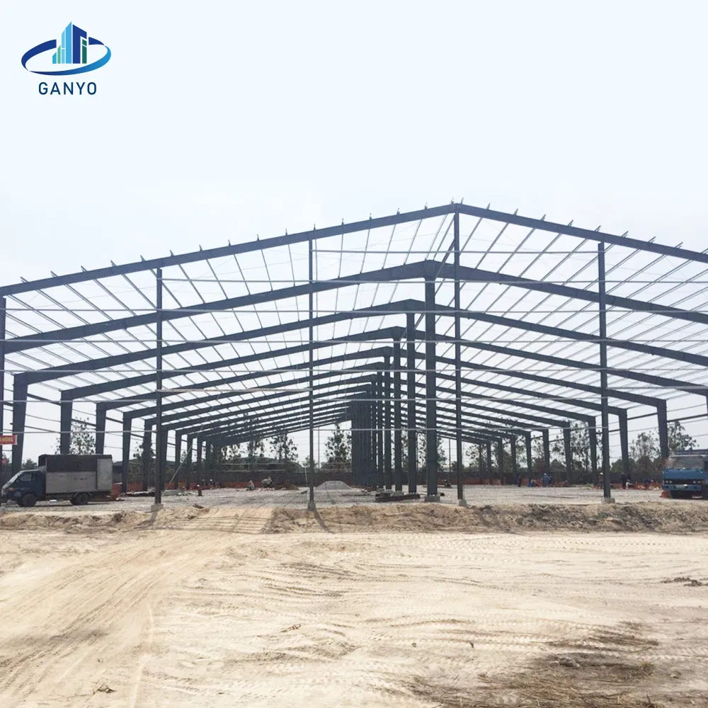 Cold Storage Industrial Portable Large Span Prefab Steel Frame Structure Food Factory Warehouse Metal Workshop Building for Sale