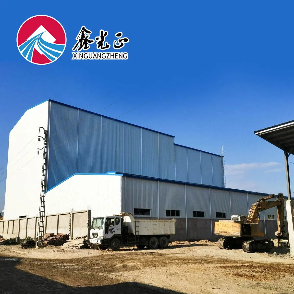 Algeria Q355b Warehouse Steel Structure Hangar Ceramic Factory Prefabricated Building