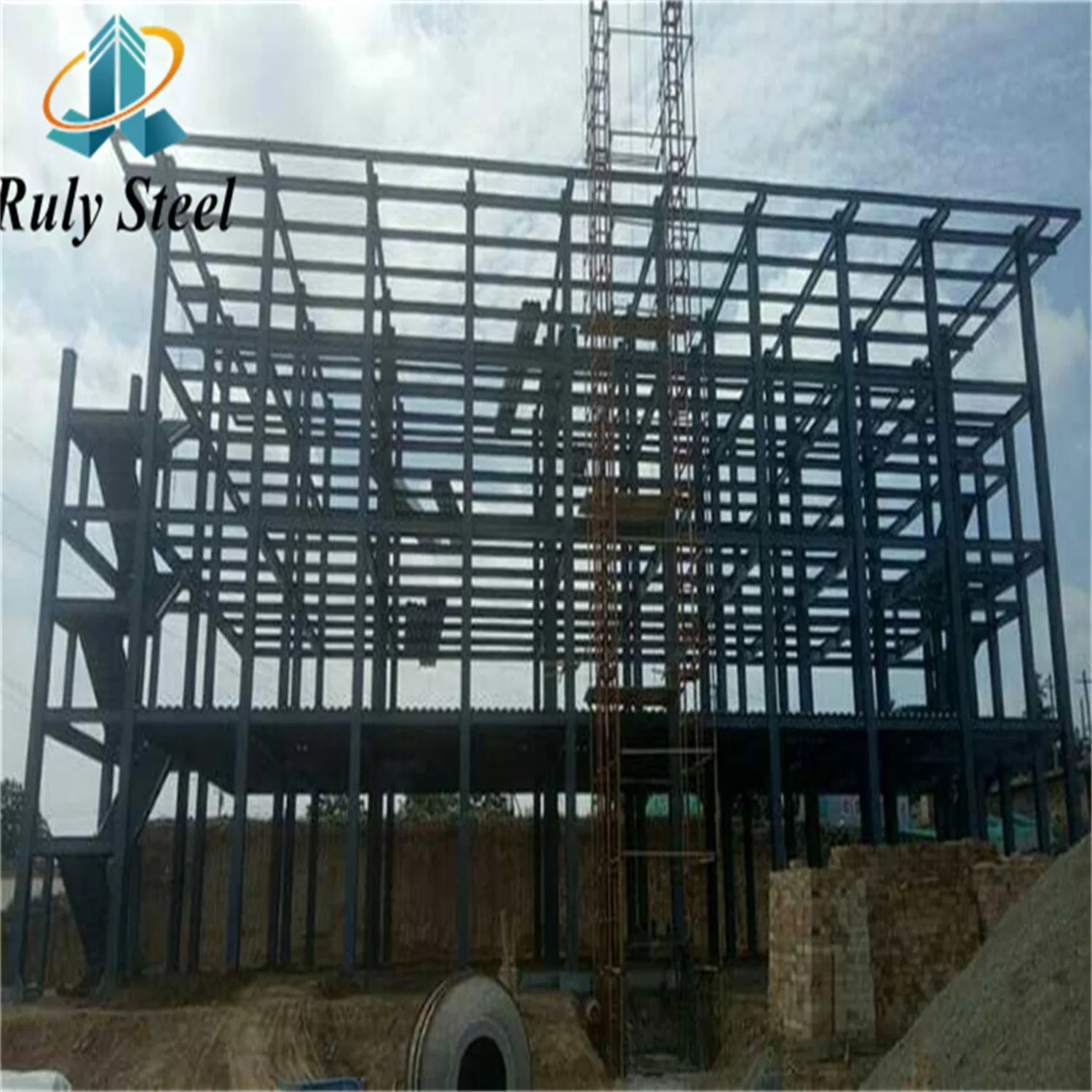 Multi-Span Prefabricated Steel Structure Beverage Processing Plant with 100mm Rock Wool Sandwich Panels