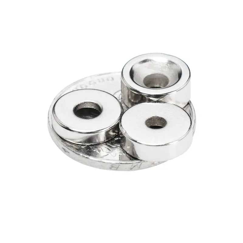 High-Quality Good Price Customized NdFeB Cup Shape Round Base Neodymium Pot Magnets Disc Countersunk Hole Magnet with Screw Manufacturers, Factory