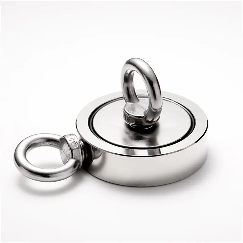 Wholesale Recovery searching D48mm neodymium pot fishing magnet with stainless steel hook Manufacturer, Manufacturers