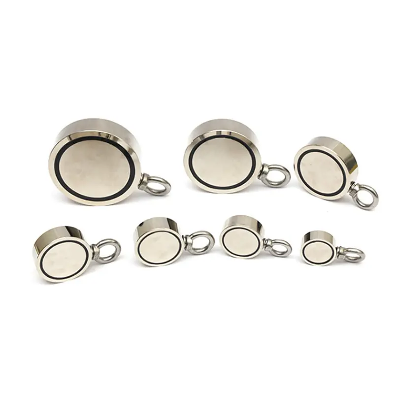 Wholesale Recovery searching D48mm neodymium pot fishing magnet with stainless steel hook Manufacturer, Manufacturers