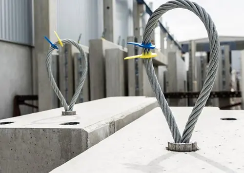 Application of wire rope lifting loops for precast concrete