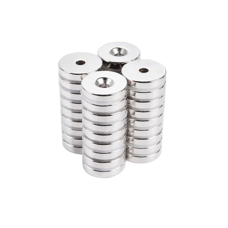 High-Quality Good Price Customized NdFeB Cup Shape Round Base Neodymium Pot Magnets Disc Countersunk Hole Magnet with Screw Manufacturers, Factory