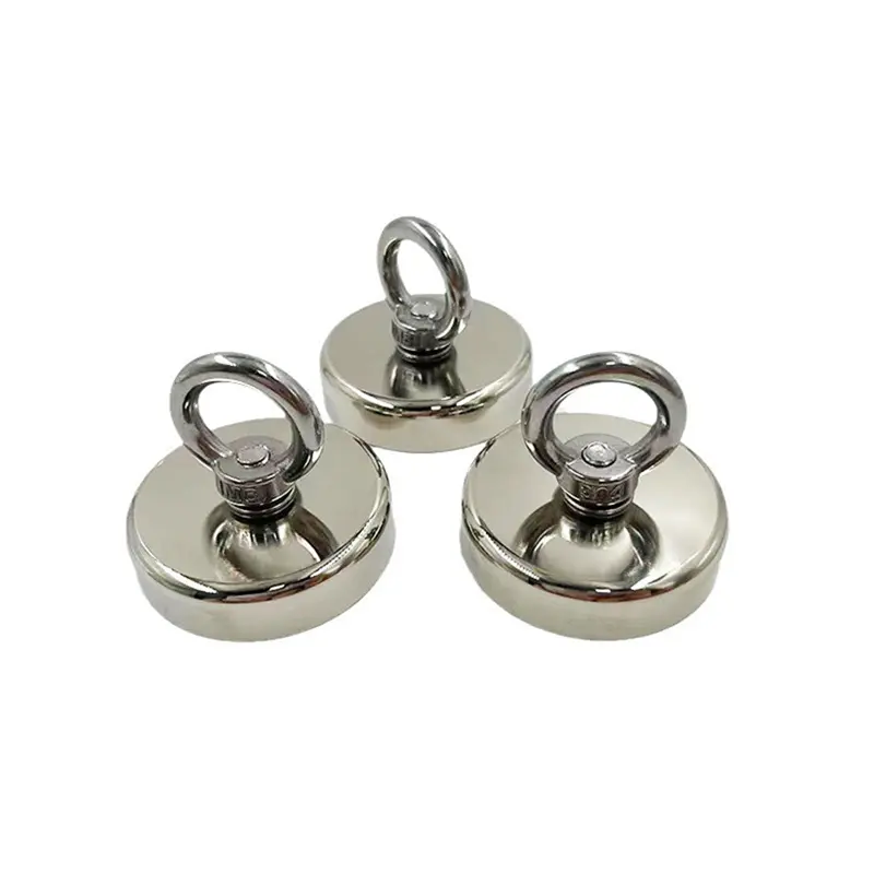 Wholesale Recovery searching D48mm neodymium pot fishing magnet with stainless steel hook Manufacturer, Manufacturers