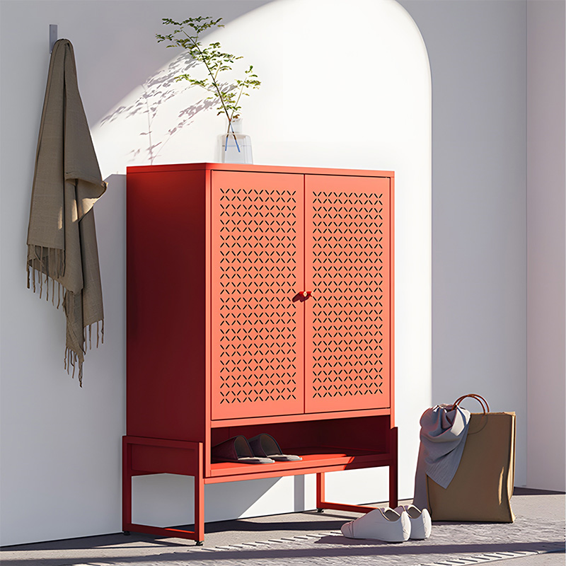 2025 New Design 2-Tier Shoe Storage Cabinet with Door Hallway Entryway