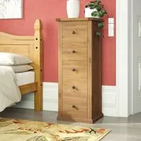 Solid Wood Tallboy Chest of Drawers