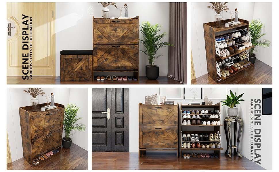 Wholesale in Stock Shoe Cabinet Storage for Entryway with Wider Adjustable Shelf