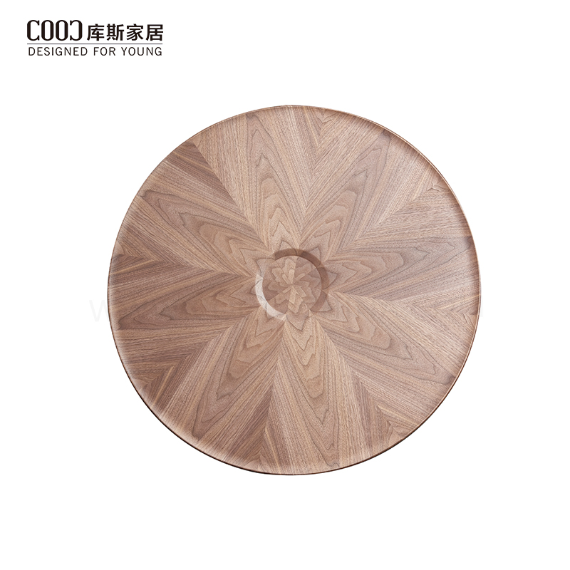 2023 Hotel Living Room Wooden Tea Table MDF Modern Walnut Round Wood Coffee Tables