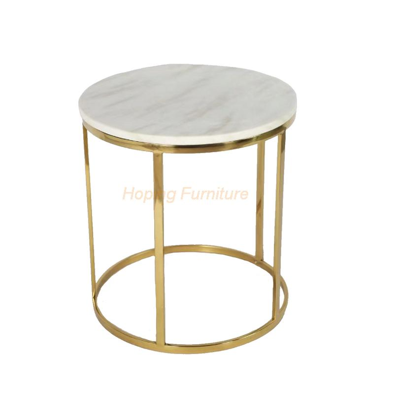 Night Club Entryway Hallway Marble Wedding Console Table with Gold Stainless Steel Legs