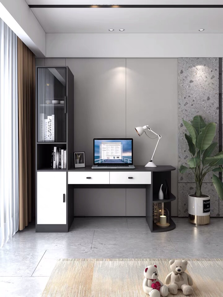 Modern Home Hotel Bedroom Furniture Storage Wooden Dressing Table Dresser with Mirror (UL-22NF0358)