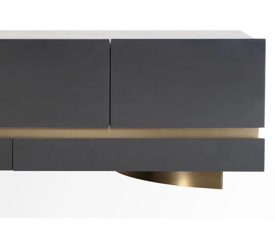 Modern Living Room Wooden Upmarket Furniture Stylish Marble Top Hardware Decoration TV Stand