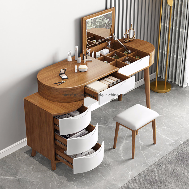 Beautiful Home/Hotel Bedroom Table Furniture Dresser with Mirror/Stool