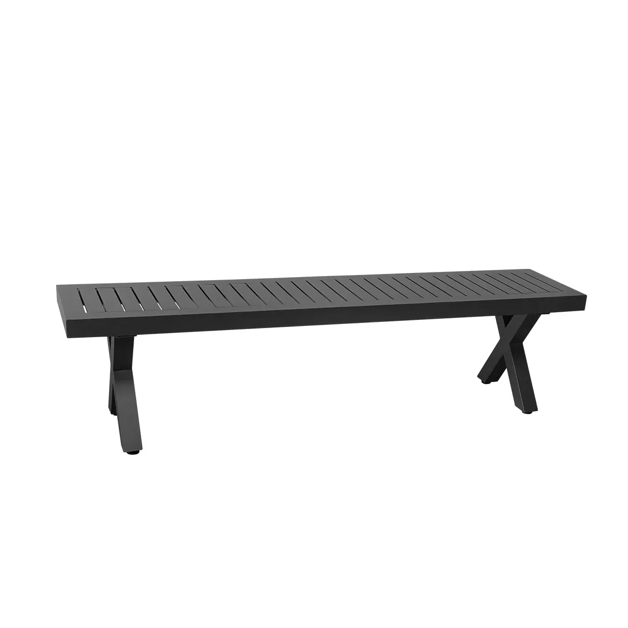 Aluminum Outdoor Furniture Dining Bench White Color
